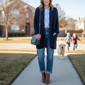 NWOT BAREFOOT DREAMS Black The Cozy Chic Lite Circle Cardigan Sweater